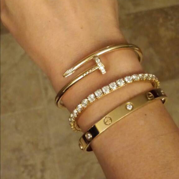 ELEGANCE NAIL - Gold Zircon Bracelet
