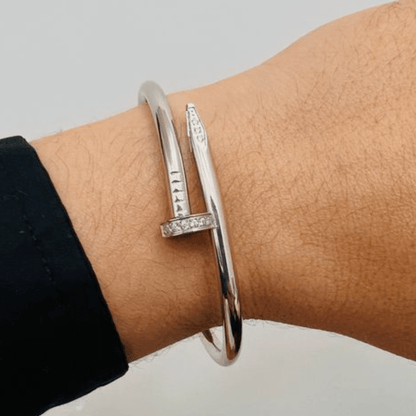 ELEGANCE NAIL - Silver Zircon Bracelet